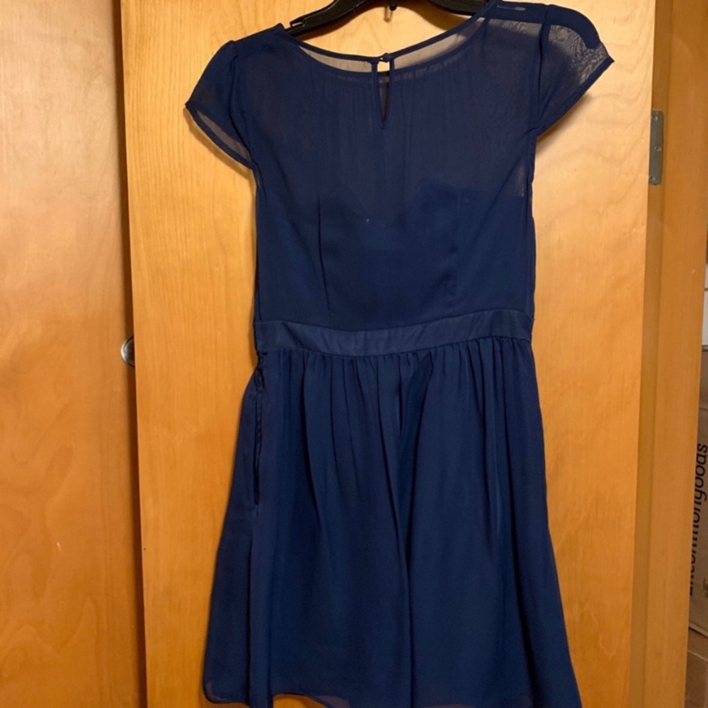Navy chiffon dress
